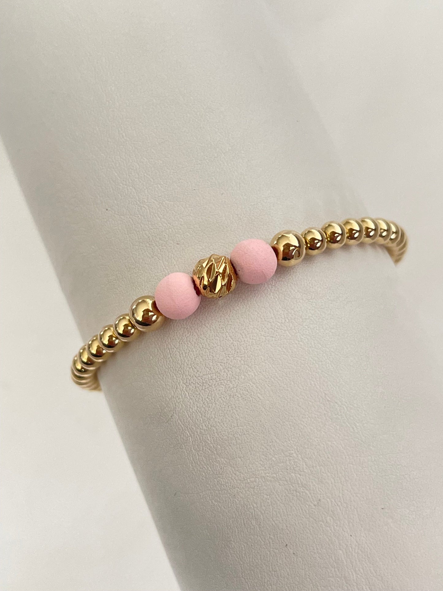 Pulsera diamantada rosada