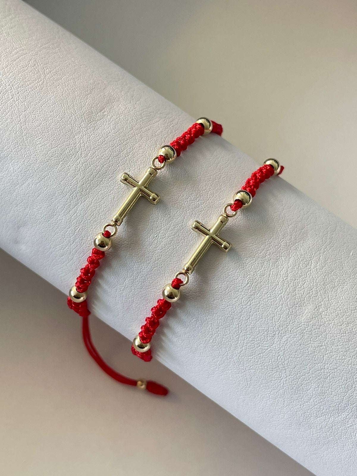 Pulseras cruz de pareja